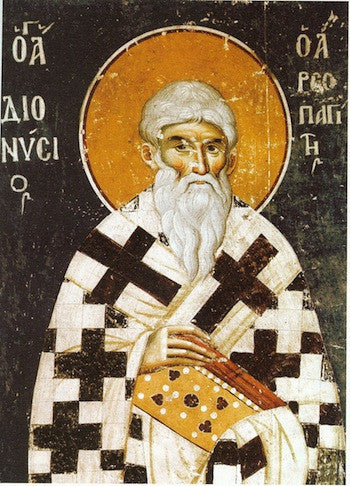 Orthodox mosaic of Saint Dionysios, 14th century, Protato Karyes Mount Athos